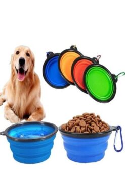 Genel Markalar Katlanabilir Kedi Köpek Mama & Su Kabı Taşınabilir