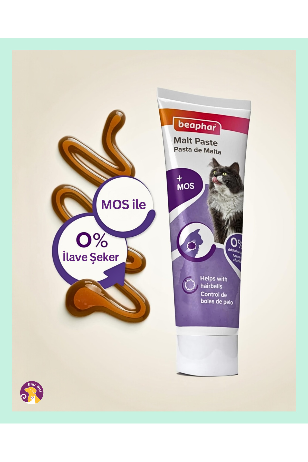 Beaphar Kedi Malt Macunu 100g – Tüy Yumağı Önleyici ve Sindirim Destekleyici - Görsel 3