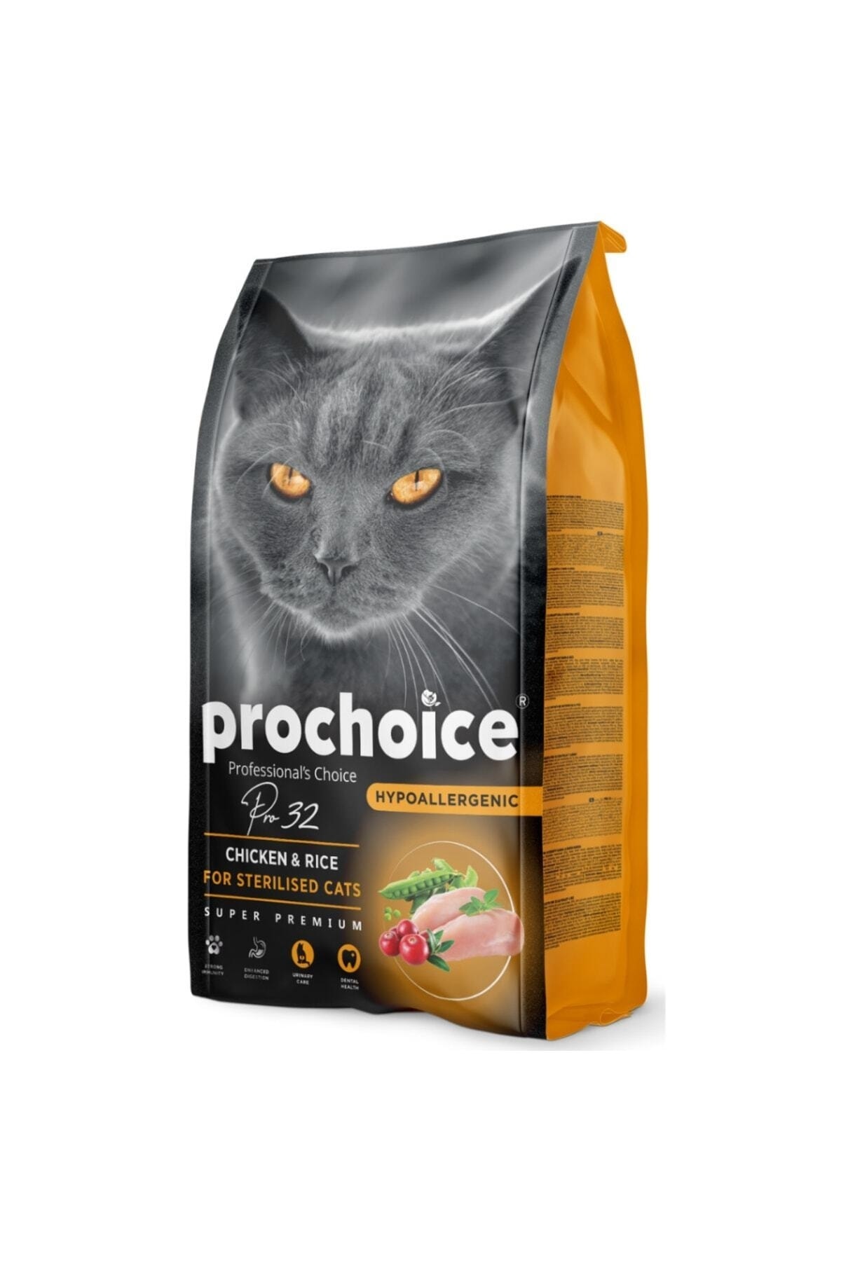 ProChoice Pro 32 Sterilised Düşük Tahıllı Tavuklu Kısırlaştırılmış Kedi Maması 2 Kg