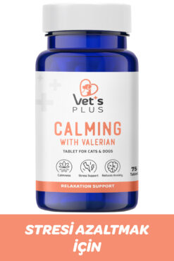 Vet's Plus Calming Tablet 75'li (Stres Azaltıcı ve Sakinleştici, Kedi ve Köpekler için)