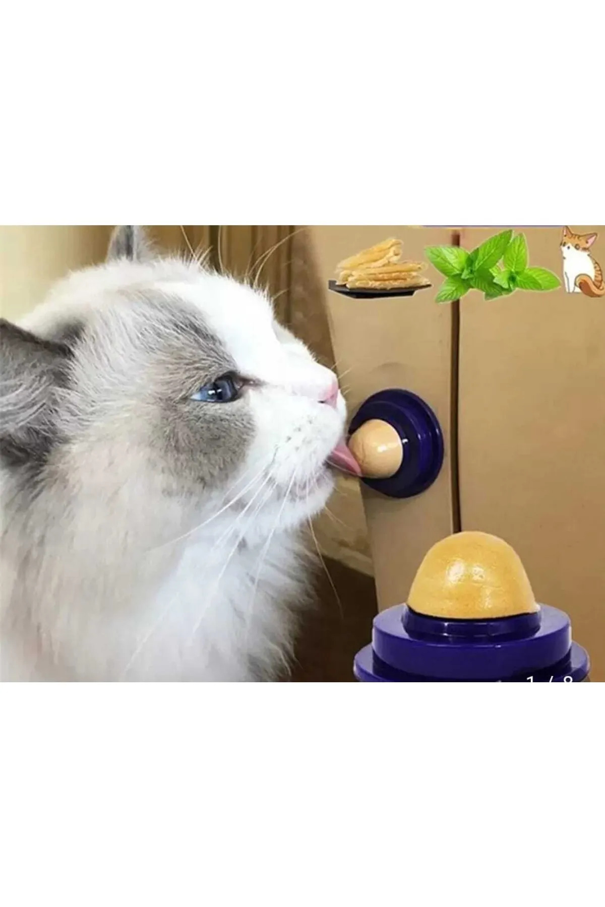 mywarehouse Kediler Için Catnip Catnipli Şeker Yalama Topu Yapışkanlı Ödülü Catnip