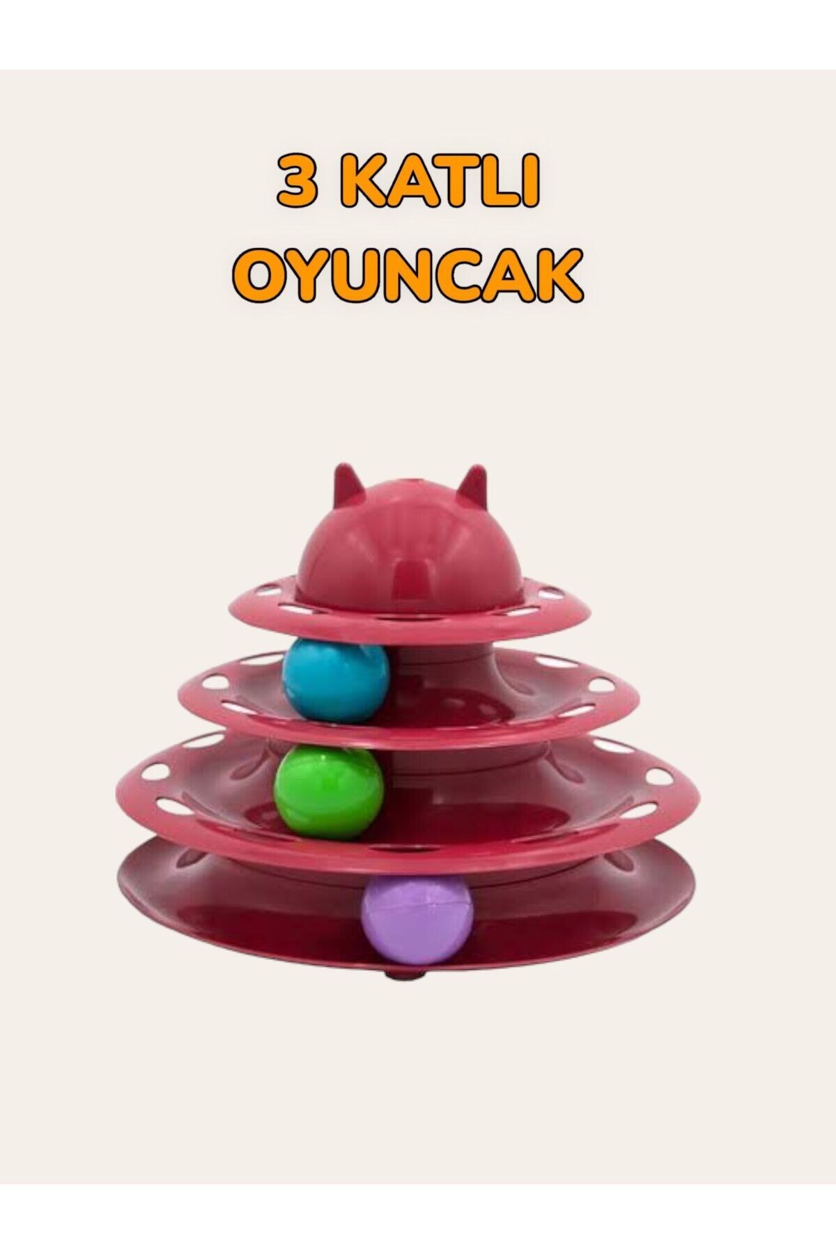 HKEVCİLPET 13+1 KEDİ OYUN SETİ:3 KATLI OYUNCAK,HAREKETLİ FARE,OLTA,YUMAK TOP,ISIRMA OYUNCAĞI - Görsel 2
