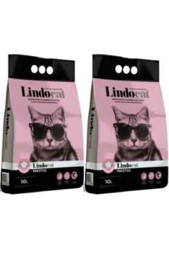 Lindo Cat Lindocat Pudra Kokulu Parfümlü Bentonit Topaklanan Ince Taneli Kedi Kumu 10 Lt * 2 Adet