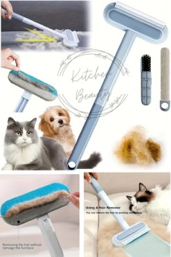 İndirimKap 4'ü 1 Arada Kedi Köpek Tüy Toplayıcı Evcil Hayvan Tarağı Tüy Temizleyici Fırça Çok Fonksiyonlu