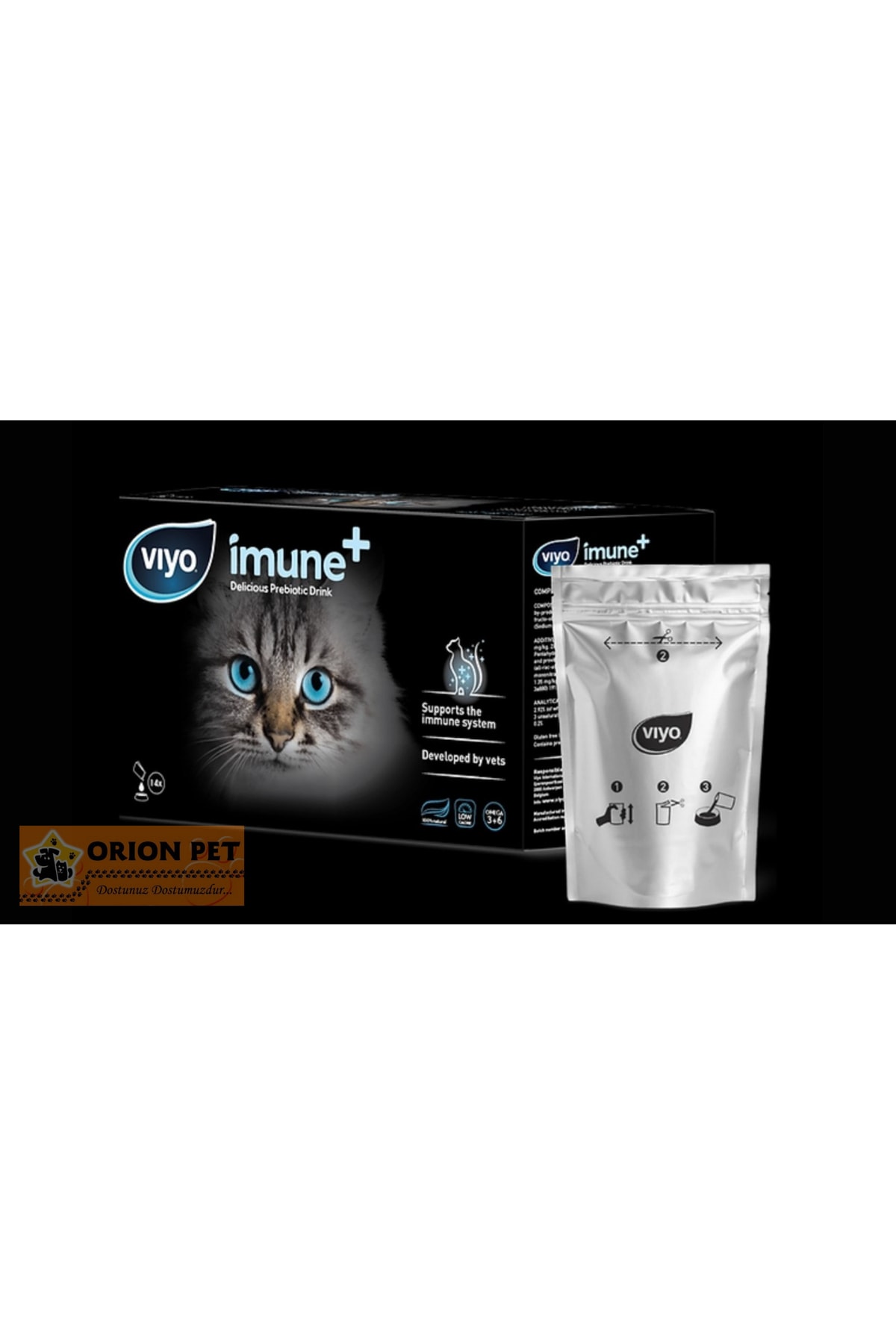 Viyo Imune+ Kedi Prebiotik Ek Besini- Lezzetli Prebiotik Sıvısı 7 Adet 7x30 ml