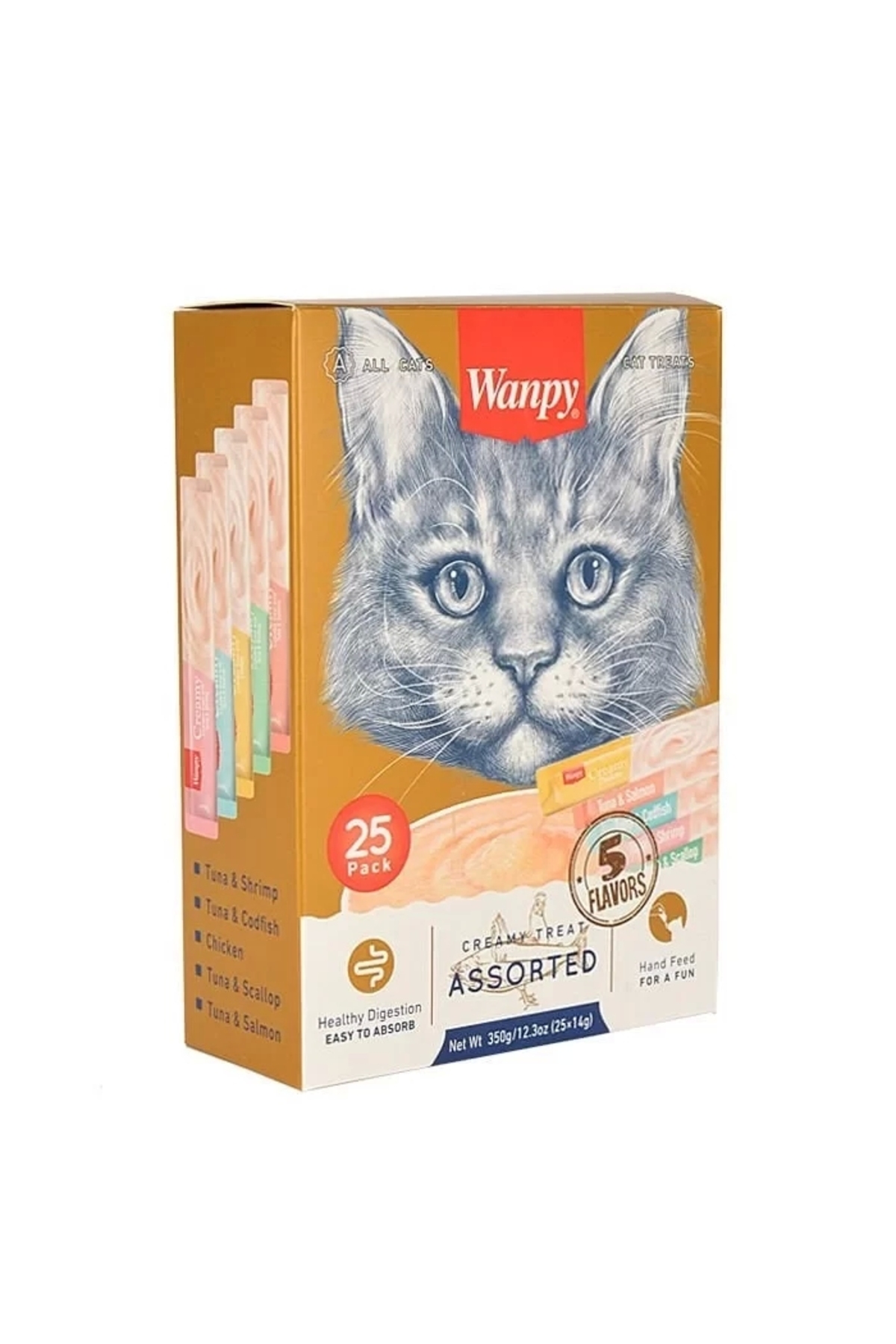 Wanpy Karışık Sıvı Kedi Ödül Maması 25x14 gr - Görsel 2