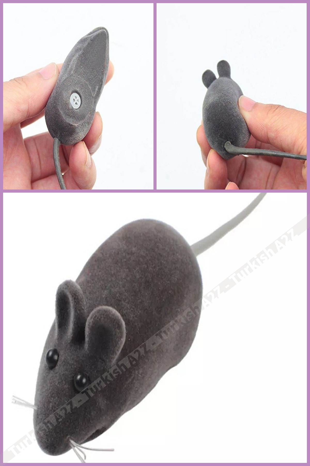 Greathings 2 Adet Kedi Oyuncağı Fare Kedi Eğitim Oyuncak Faresi Sesli