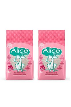 Alice Kartopu İnce ve Beyaz Taneli Pudra Kokulu Kedi Kumu 2x10 lt.