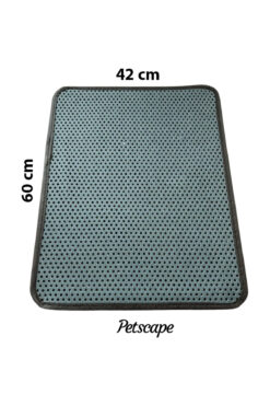 Petscape Ucuz Elekli Kedi Tuvalet Önü Paspası Kedi Kumu Paspası - 60x42cm Kırılmaz Plastik