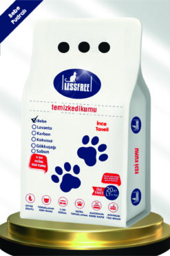 LESS FREE Cat Litter Less Free 20 Lt Ince Tane Pudra Kokulu Beyaz Bentonit Kedi Kumu