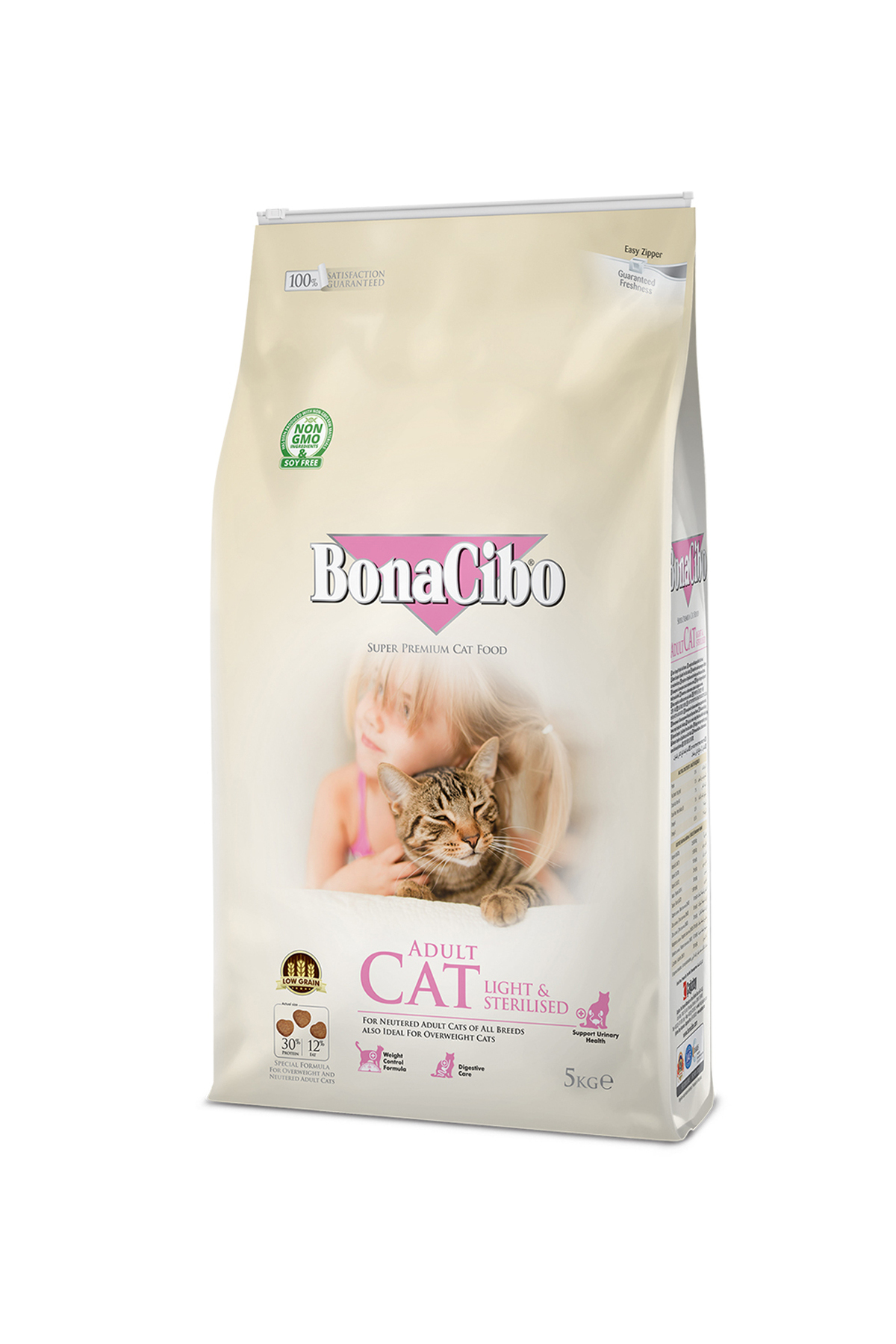 BonaCibo Adult Cat Kısırlaştırılmış Yetişkin Kedi Maması 5 Kg, Tüm Irklar İçin, Doğal, Şeker İçermez