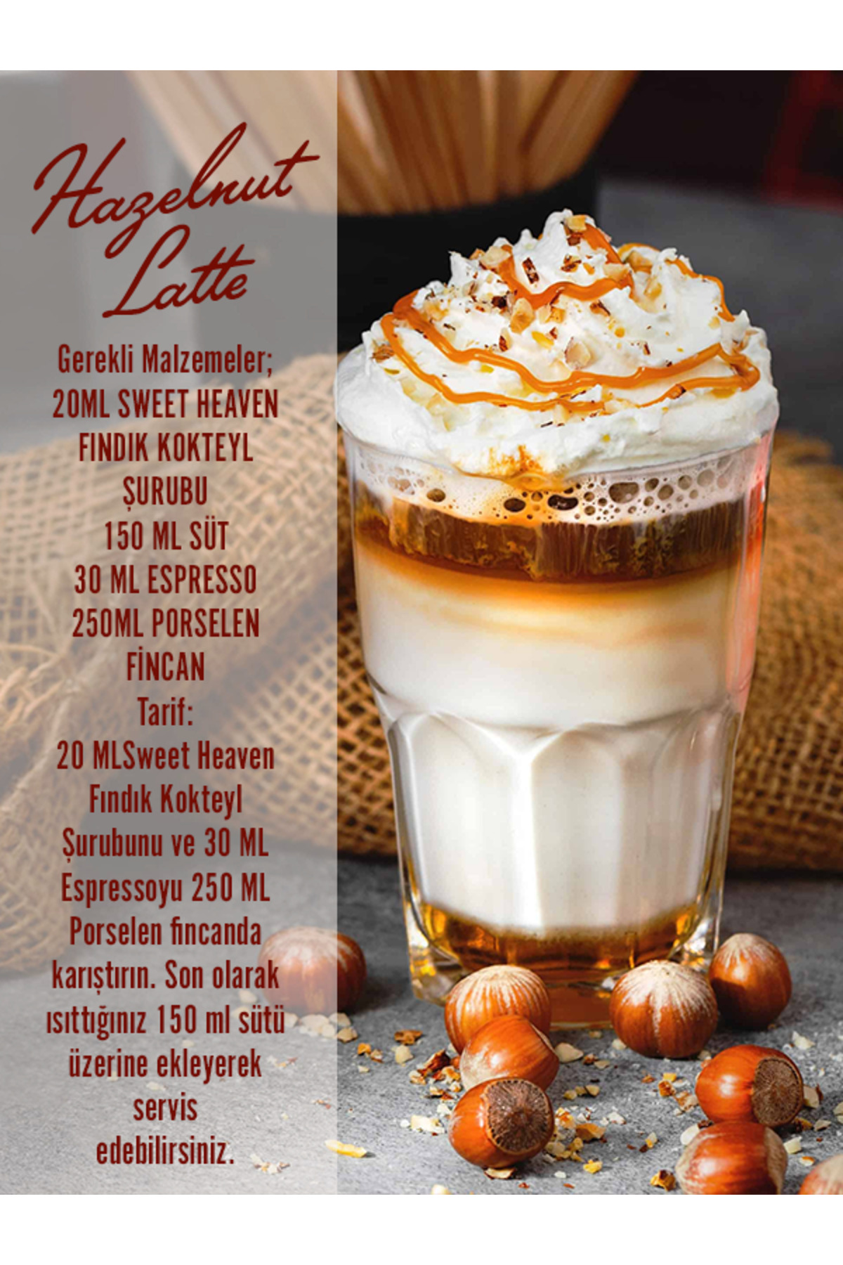 Sweet Heaven Fındık ve Karamel Kahve Şurubu 700ml - 2 Pompa Hediye - Görsel 3