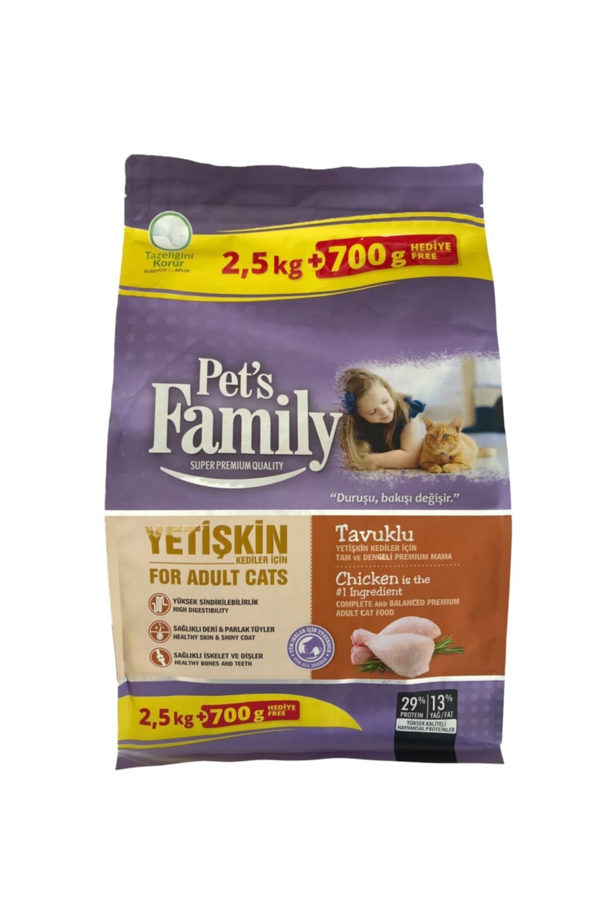 Pets Family Premium Tavuklu Yetişkin Kedi Maması 3200 G