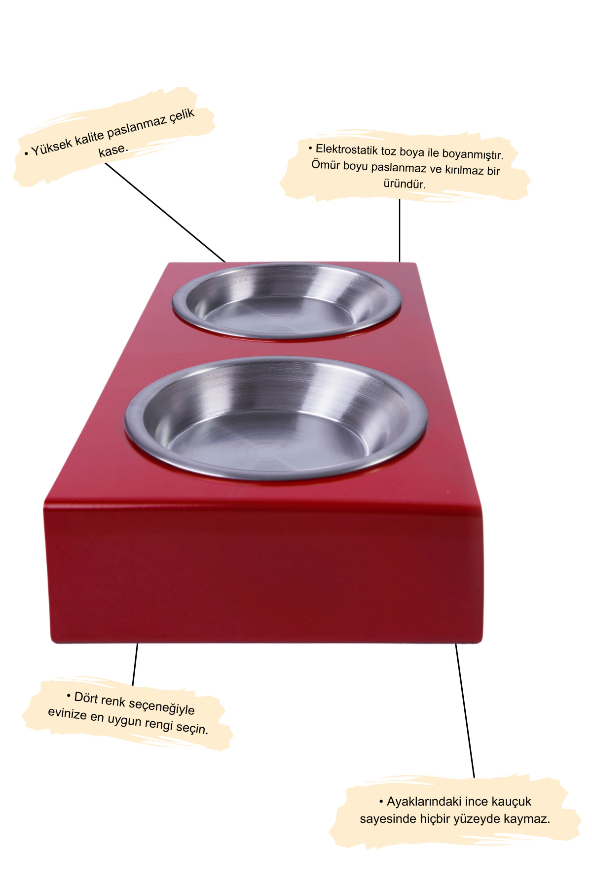 TGPET Dolcedo Xl Büyük Irk Metal Mama Kabı Standı - Görsel 2