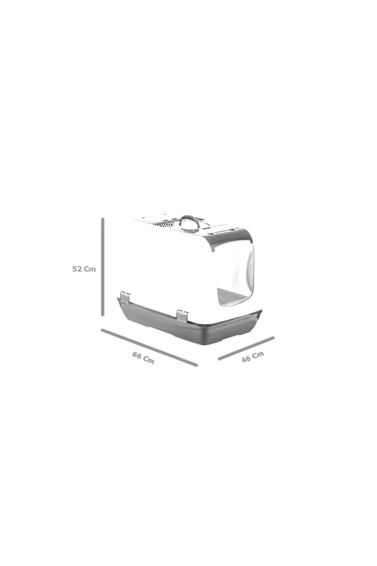 abnturk Kedi Tuvaleti XXL Kapalı Büyük boy (52*66*46)Cm Elekli Paspas Hediyeli - Görsel 3