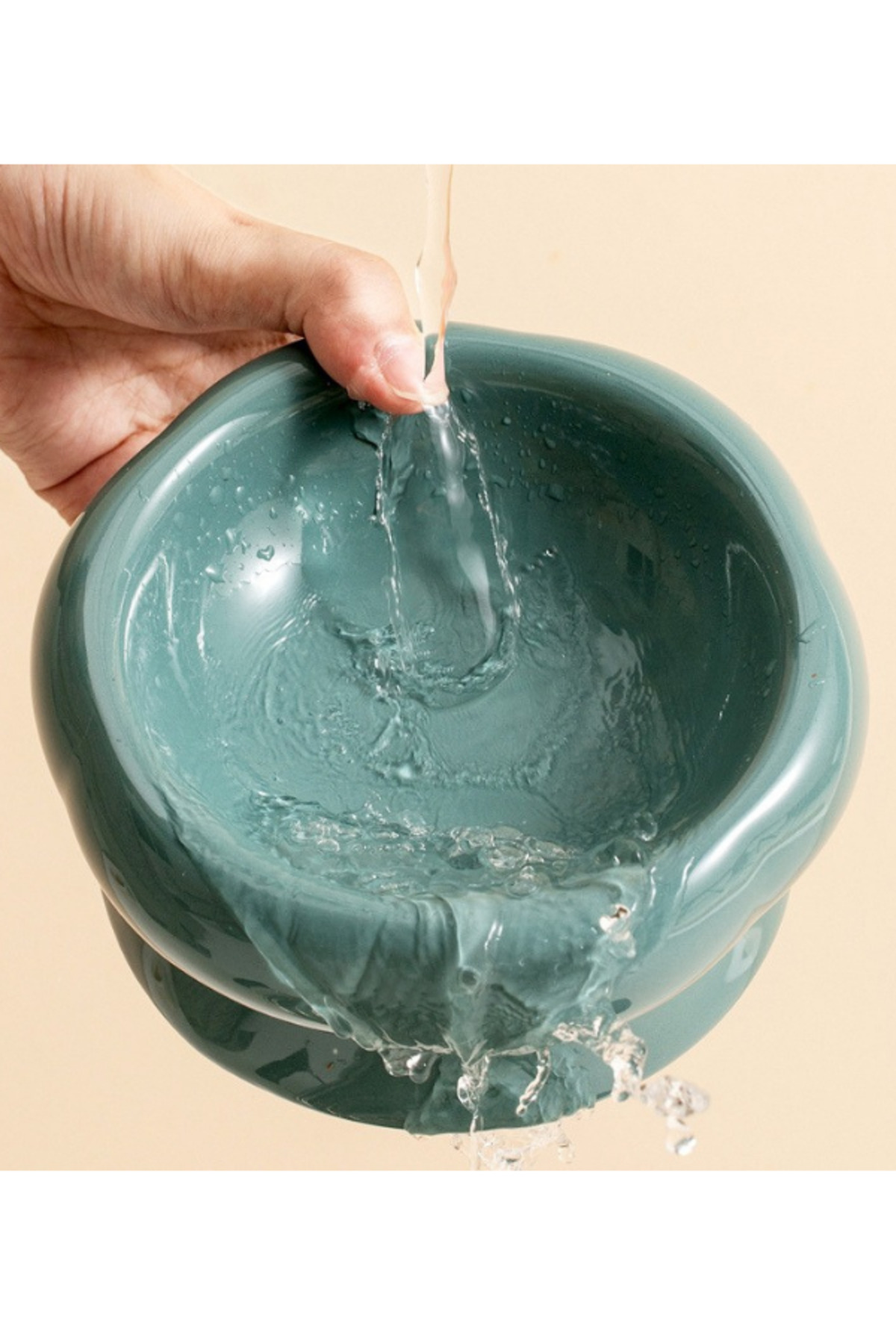 Genel Markalar Yeşil Seramik Mama ve Su Kabı 180mL, Sağlıklı ve Şık Tasarım - Görsel 3