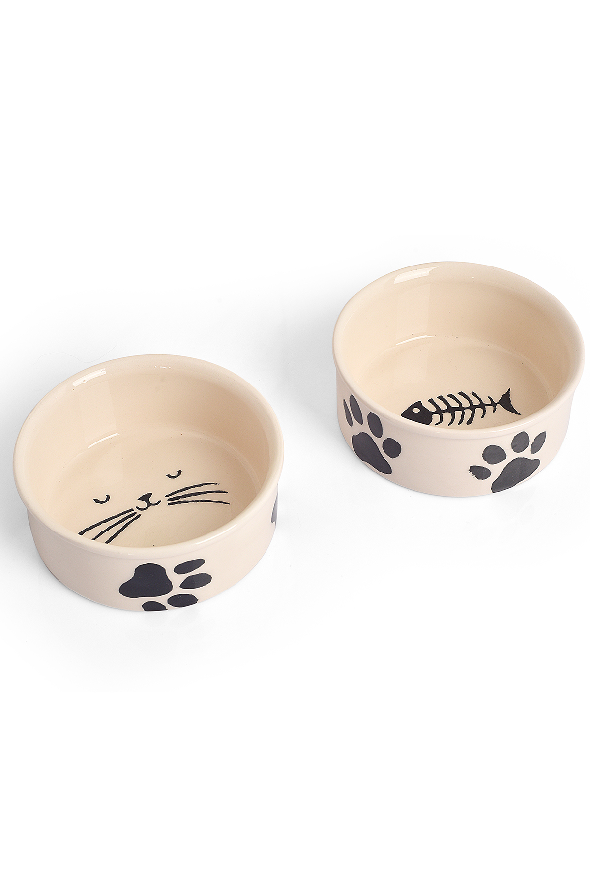 HızlıTrend 2'li Seramik Kedi köpek mama kabı (300ml) - Görsel 2