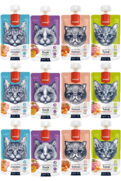 Wanpy Tasty Meat Paste Taze Sıvı Kedi Ödül Maması Karışık 90gr - 12 Adet