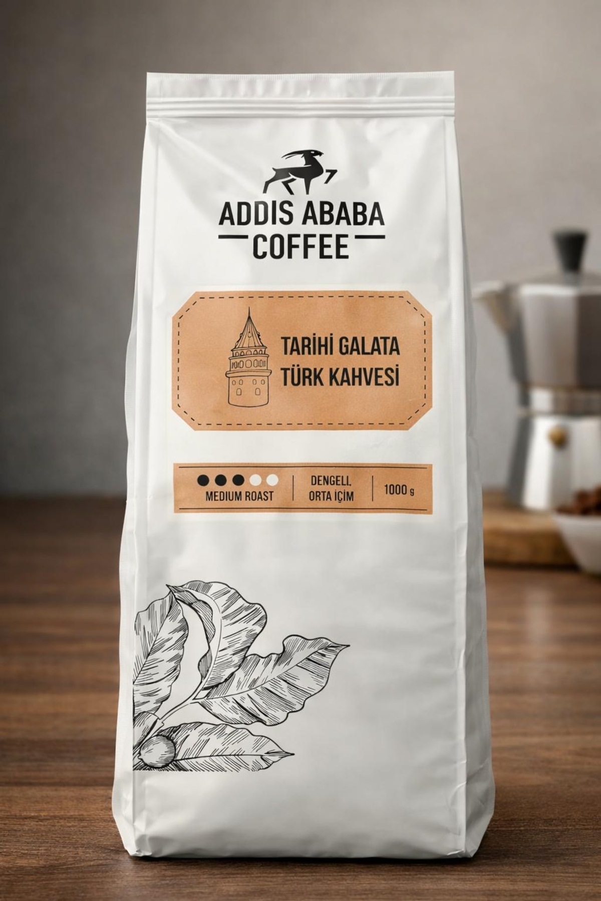 Addis Ababa Coffee Tarihi Galata Türk Kahvesi 1 kg - Görsel 2