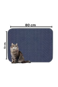 PeraMila Büyük Boy Elekli WC Önü Gri Kedi Kumu Paspası 60x80 cm