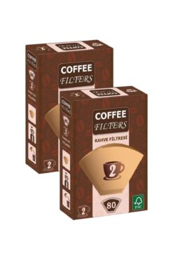 Coffee Filters Coffeo Filters NO2 80 Adet Kahve Filtre Kağıdı x 2 Adet