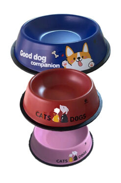 mywarehouse 1Adet Kedi & Köpek Renkli Çelik Mama ve Su Kabı 16 cm (250ml)