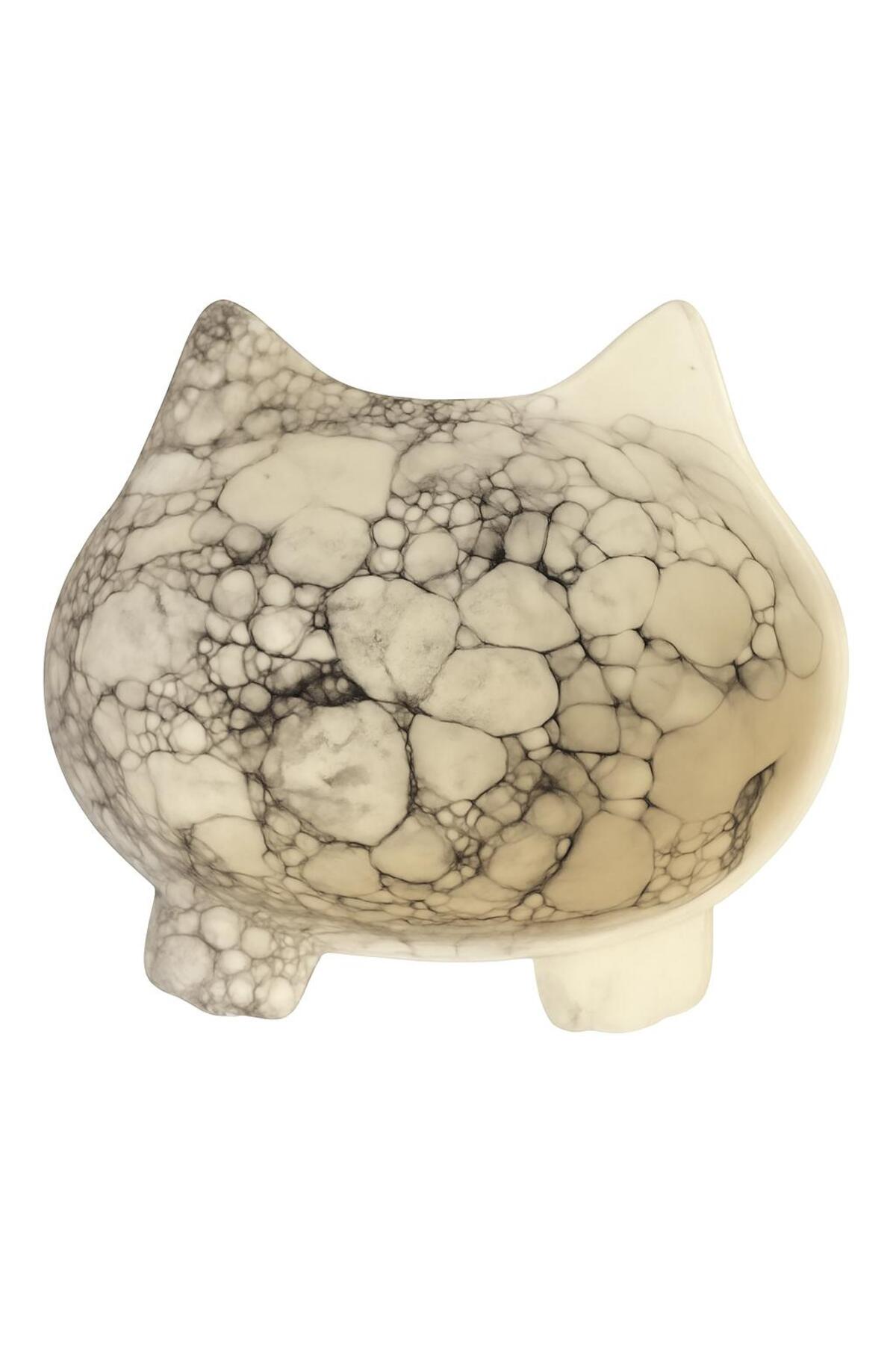 ALFO Seramik Pati ve Kulak Figürlü Kedi Mama, Yaş Mama ve Su Kabı 150 ml 2 Adet - Görsel 3