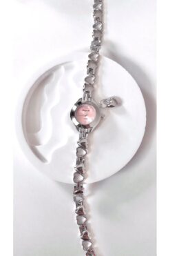 Genel Markalar Volenta Shop MİNİMAL MODEL Pembe Kalp Charmlı Pinterest Kadın Kol Saati