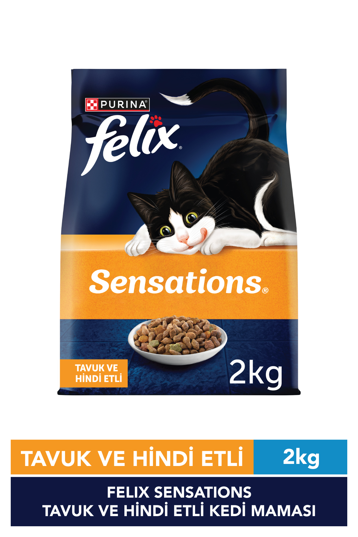 FELIX Tavuk Ve Hindili Kuru Kedi Maması 2kg