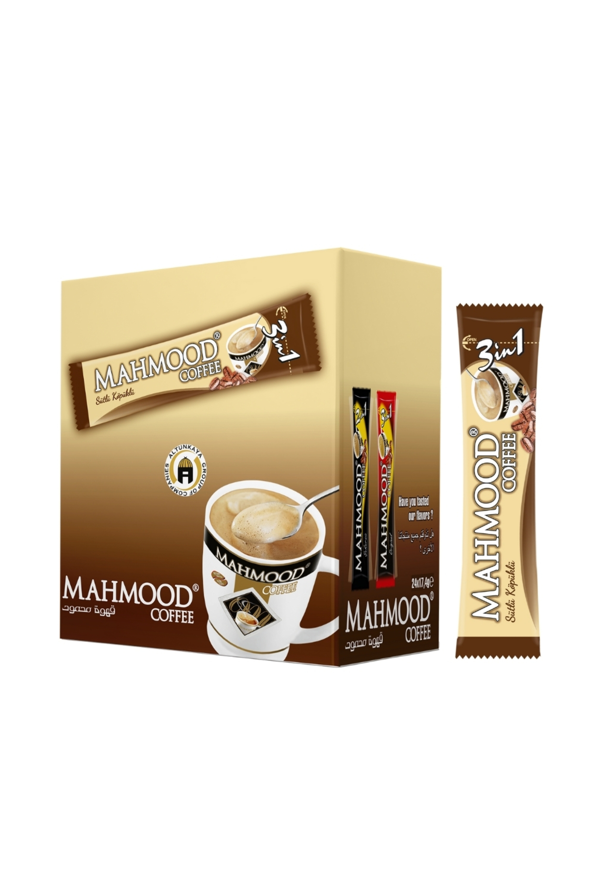 Mahmood Coffee 3ü1 Arada Sütlü Köpüklü Hazır Kahve 24 Adet X 17,4 gram