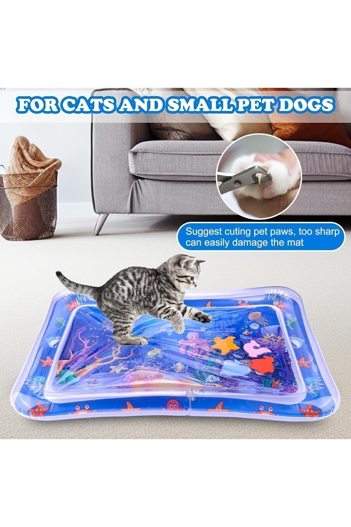 metafor Kediler için Su Duyusal Oyun Matı - Görsel 2