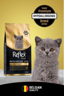 Reflex Plus Özel Irk British Shorthair Yavru Tavuklu Hipoalerjenik Kedi Maması 1,5 kg