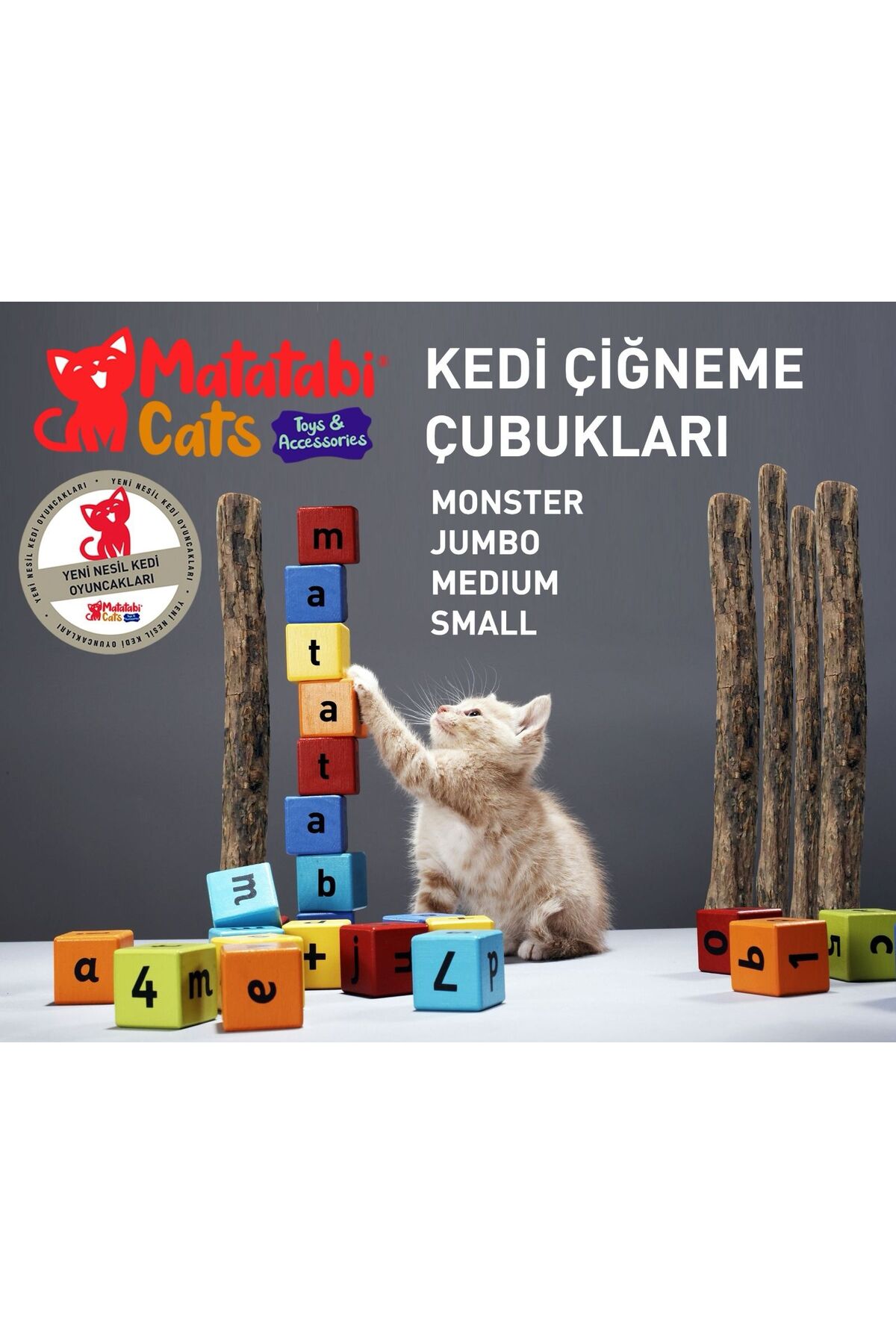 MATATABİ CATS Stick Paketi Doğal Kedi Çiğneme Çubuğu Kedi Oyuncağı 10 Stick - Görsel 2