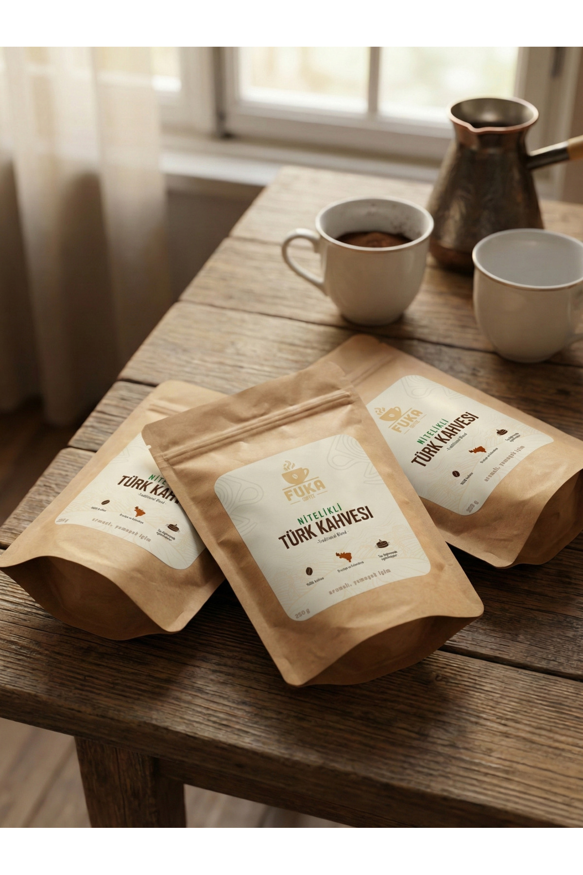 FUKA Nitelikli Türk Kahvesi - Traditional Blend (250G) (Orta Kavrum & Yumuşak İçim) - Görsel 2