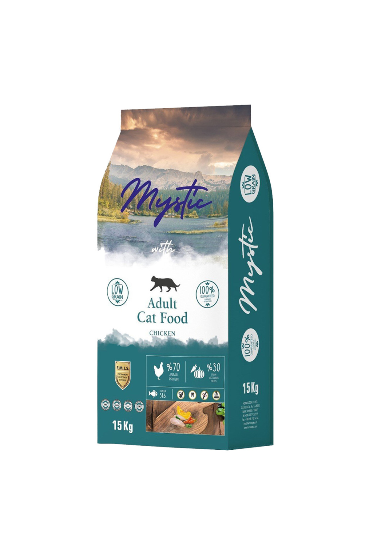 Mystic Az Tahıllı Yetişkin Tavuklu Kedi Maması 15 Kg