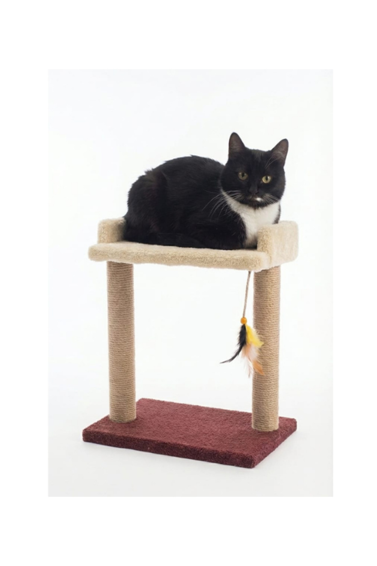 chittoshop İki Katlı Kedi Tırmalama Platformu | Orijinal Jüt İpli | 50 cm - Görsel 2