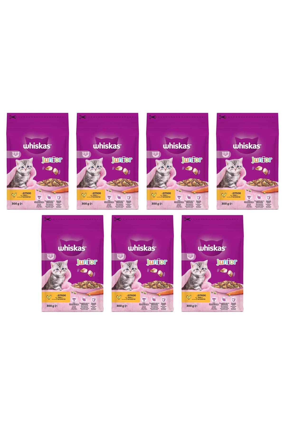 Whiskas Yavru Tavuklu Kedi Kuru Mama 300 G 7x - Görsel 2