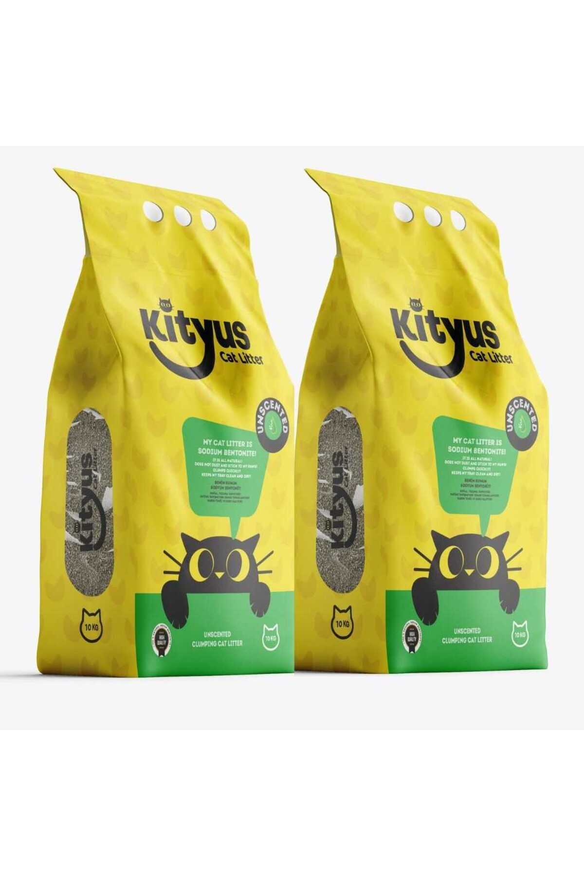 Kityus 2'li Avantaj Paketi Hassas Kediler Için Tozsuz,topaklanan, Kokusuz Bentonit Kedi Kumu 2x10lt - Görsel 3