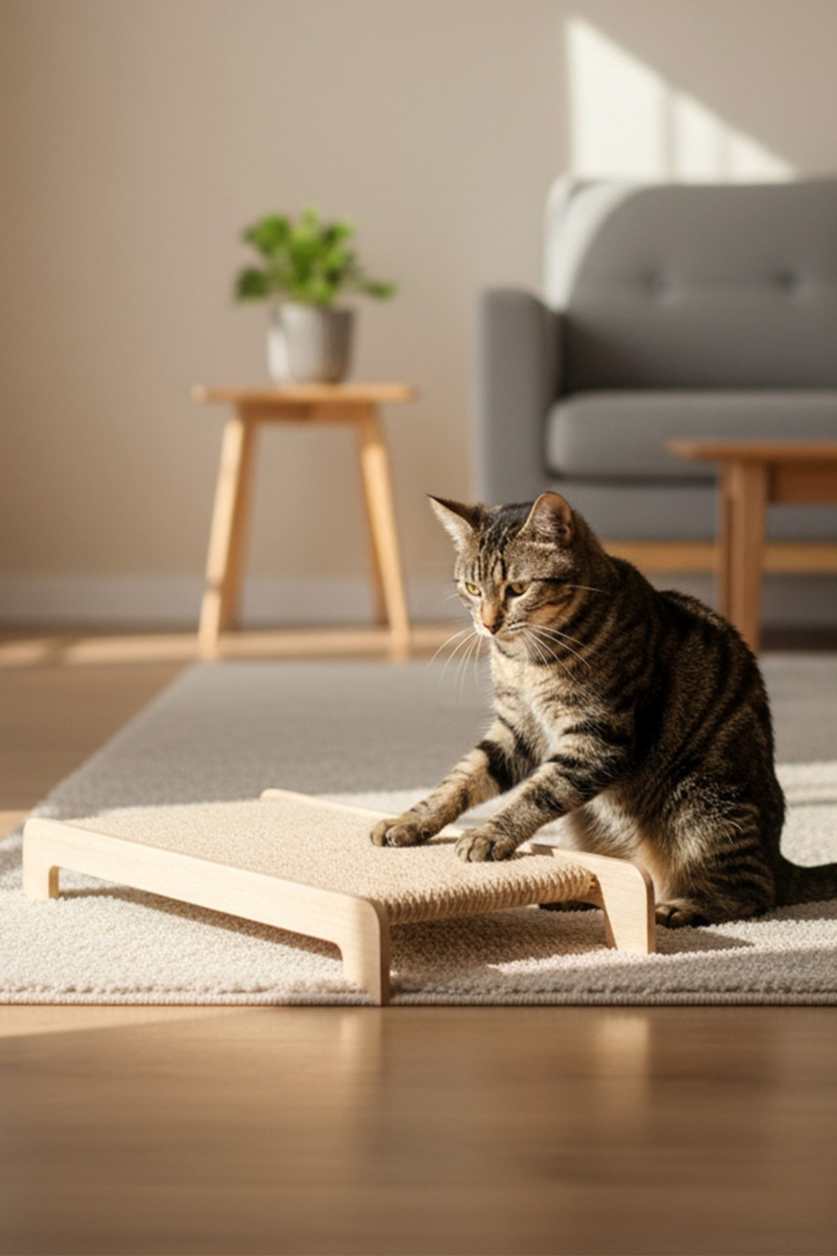 TGPET Kedi Tırmalama Yatağı Safir Meşe Reano - Görsel 2