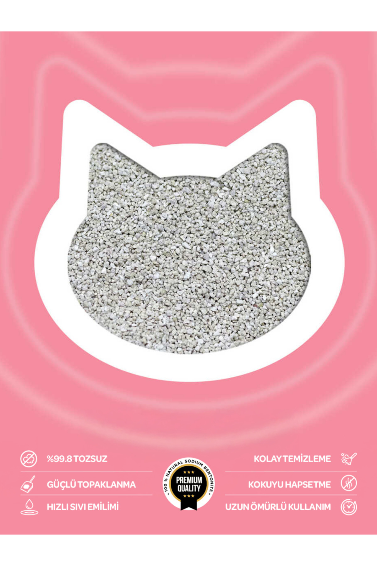 Toi Moi 2'li Avantajlı Paketi Tozsuz, Topaklanan, Emiciliği Yüksek Bebek Pudralı Bentonit Kedi Kumu 2x10Kg - Görsel 2