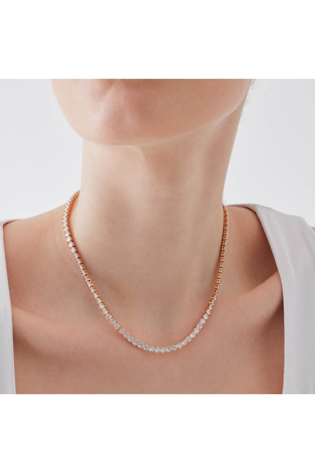 Merano Design 4mm Beyaz Su Yolu Kolye - Görsel 2