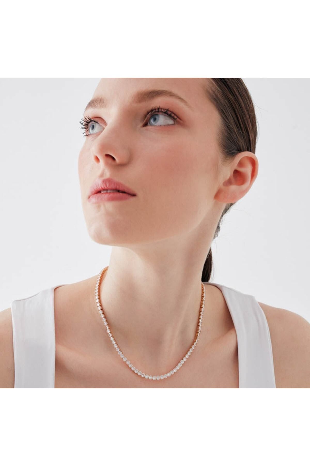 Merano Design 4mm Beyaz Su Yolu Kolye - Görsel 3