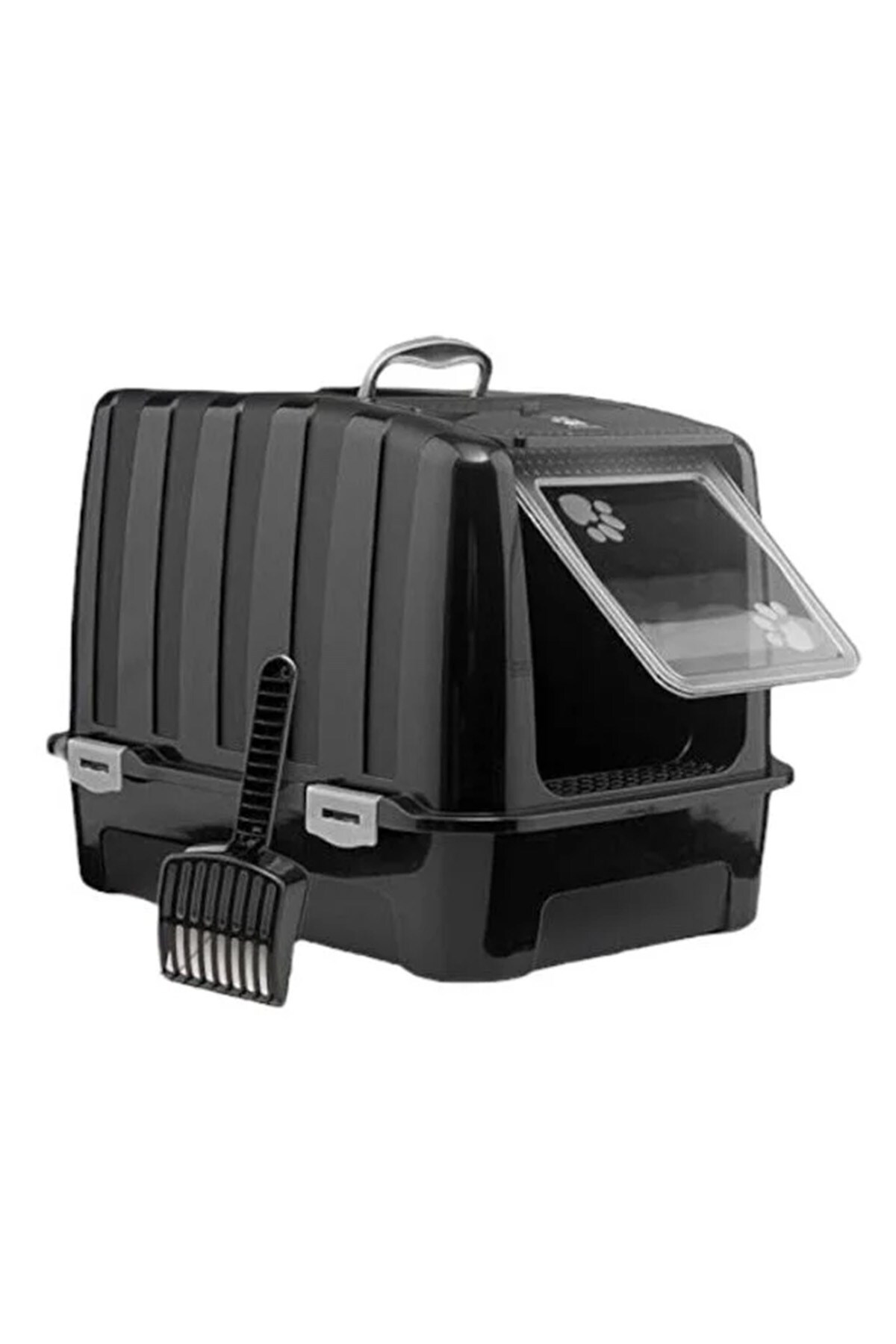 Kurtbay Şekil Lüks Kapalı Kedi Tuvaleti, Filtreli ve Kürek Hediyeli, 52x37,5x39 cm - VN11003