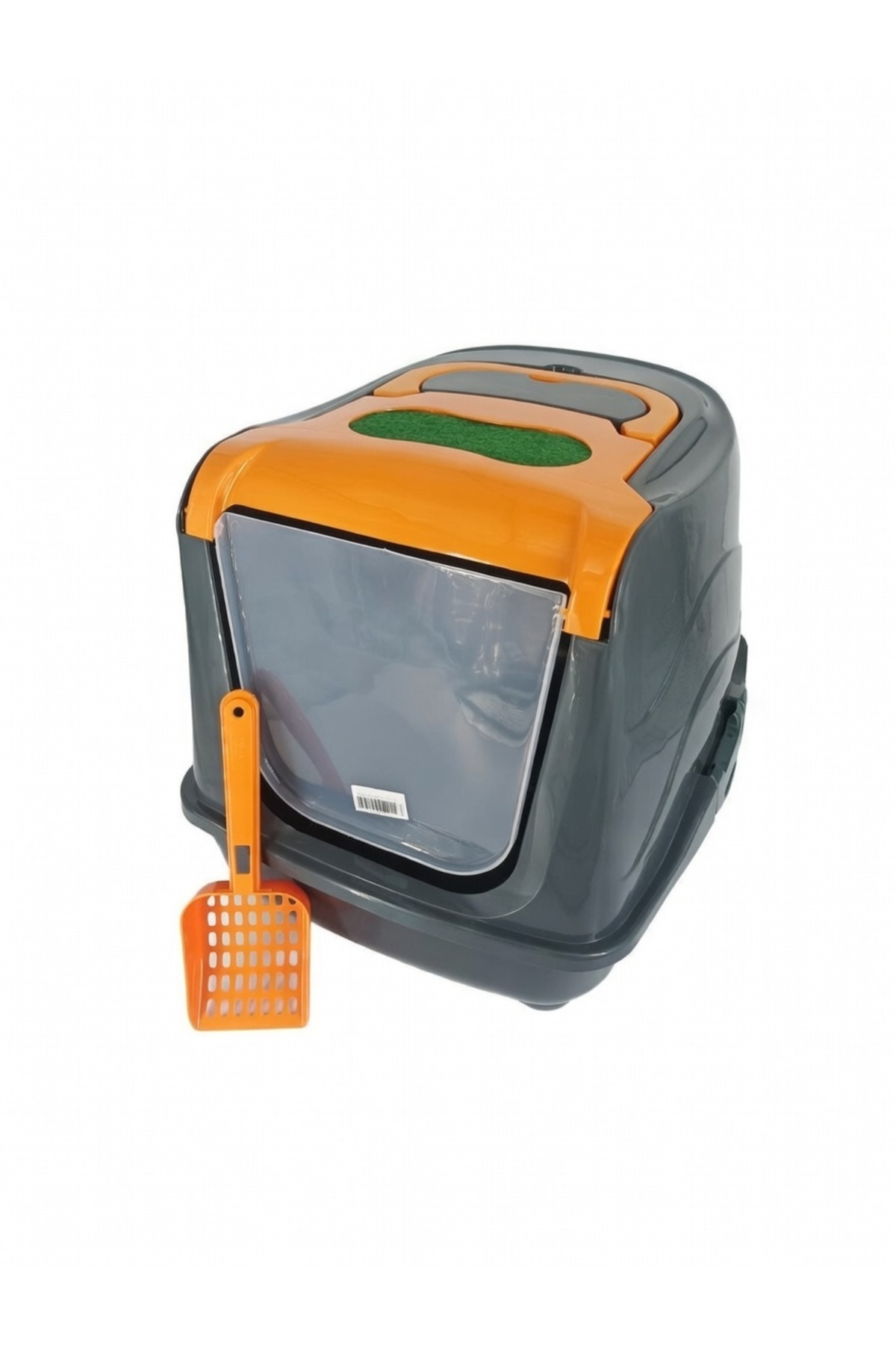 chittoshop Kapalı Kedi Tuvaleti + Çift Katmanlı Kedi Kumu Paspası Seti (Kürek Hediyeli) - Görsel 2