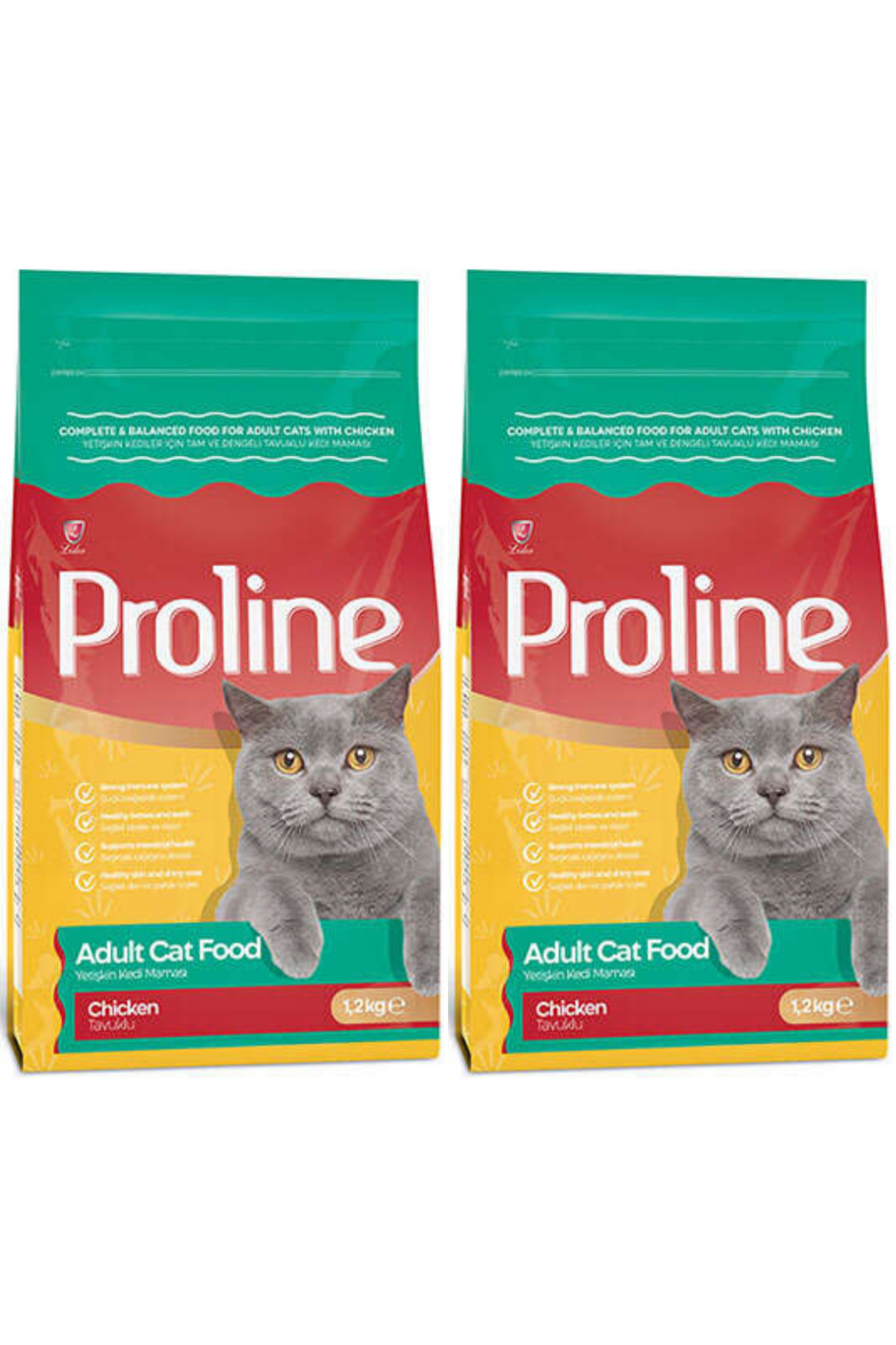 Pro Line Tavuklu Yetişkin Kedi Maması 1,2kg - 2 Adet