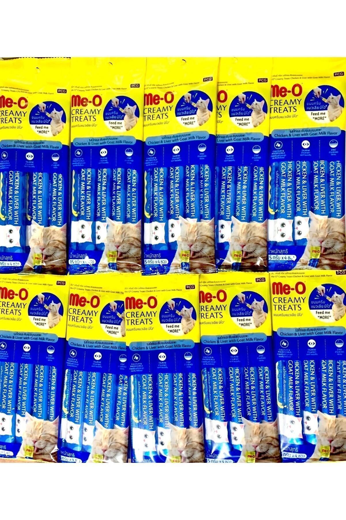 me-o Meo Creamy Treatse 10 Lu Set Sıvı Kedi Ödül Maması Tavuk&ciğer&keçi Sütü 4x15 Gr Toplam 600 Gr