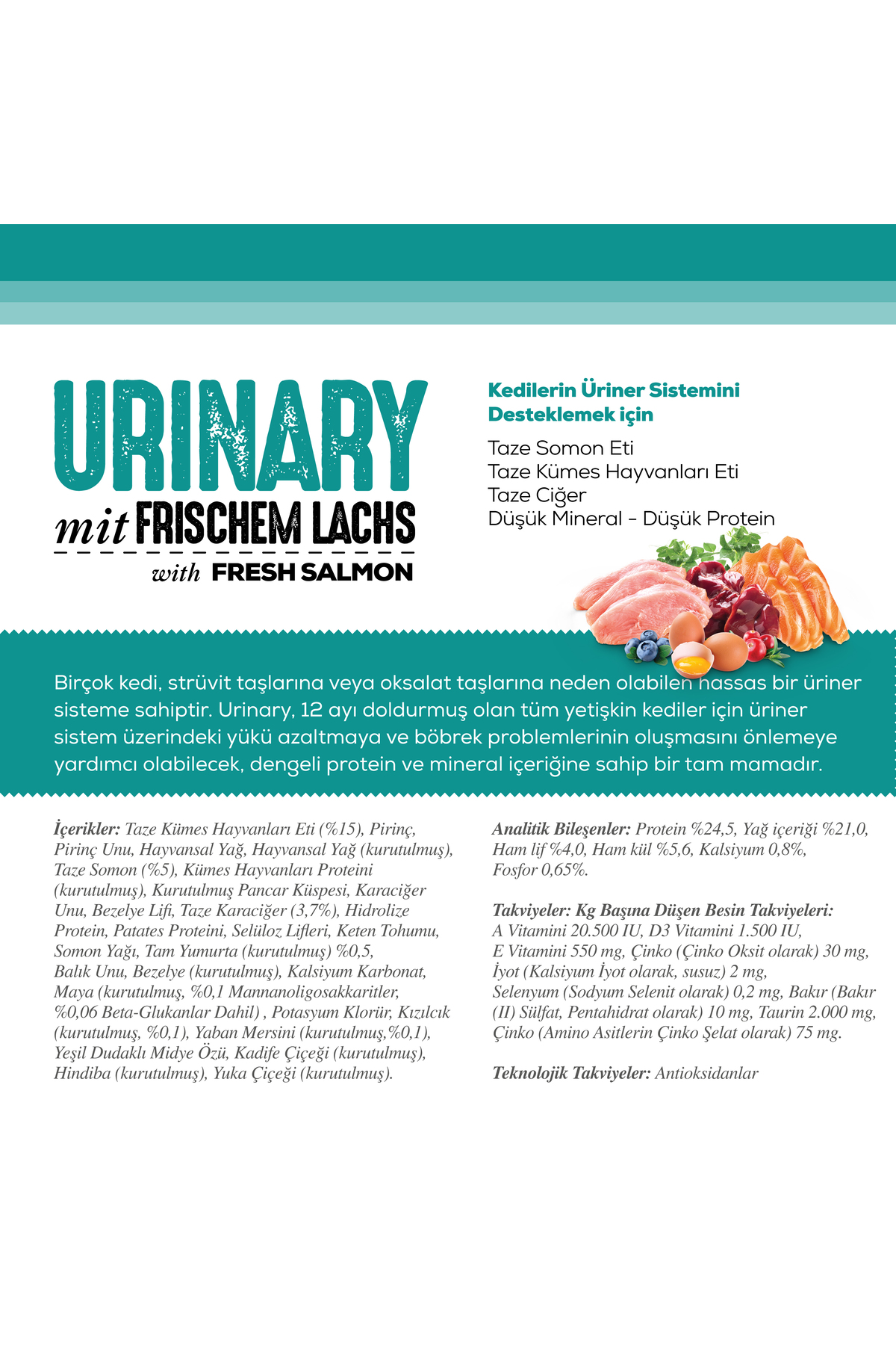 Nutri Feline Urinary - Üriner ve İdrar Yolu Koruma, Glutensiz, Lezzetli Kedi Maması 2 Kg - Görsel 2