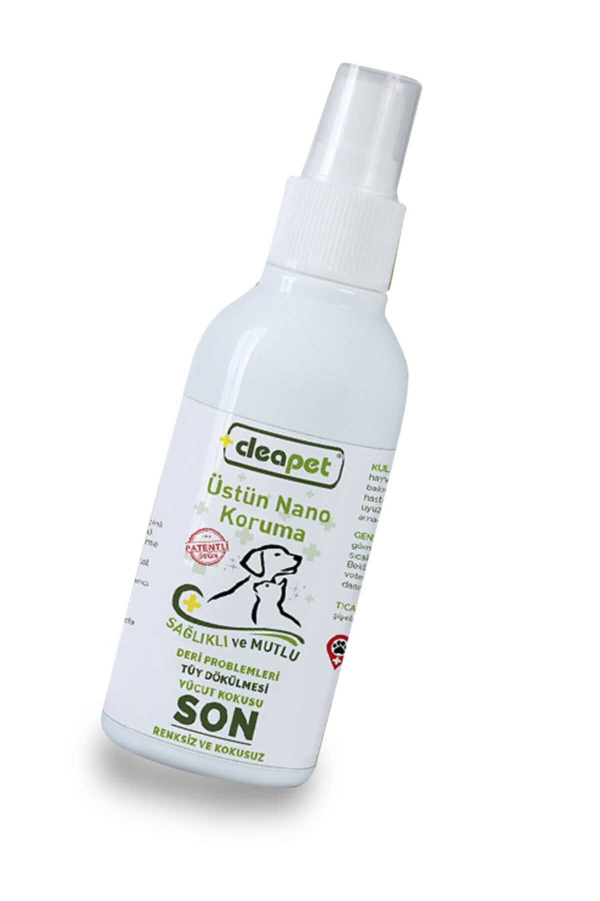 Cleapet Kedi Bakteri Virüs Mantar Koku Hijyen Için Nano Sprey 150ml