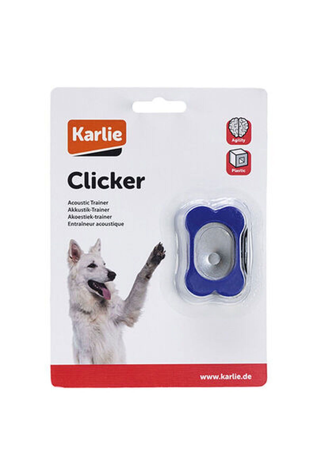 Karlie Akustik Clicker Köpek Eğitimi Aparatı 5 X 3 X 1,5 Cm Mavi Renk