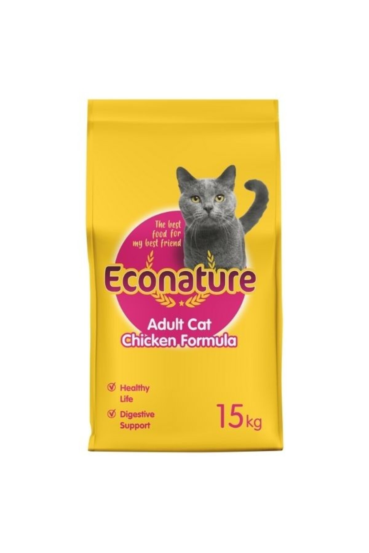 Econature Tavuklu Yetişkin Kedi Maması Sarı Ambalaj 15 Kg